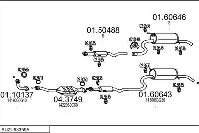 SISTEM DE ESAPAMENT MTS SUZU93359A005682