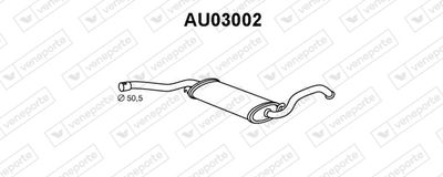 VENEPORTE AU03002 Глушитель выхлопных газов  для AUDI 90 (Ауди 90)