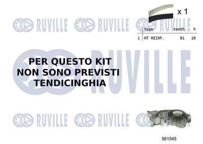 Водяной насос + комплект зубчатого ремня RUVILLE 55B0041 для SEAT ARONA