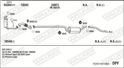 Изпускателна система WALKER VOK019813BA