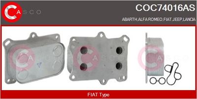 Olejový chladič, motorový olej CASCO COC74016AS