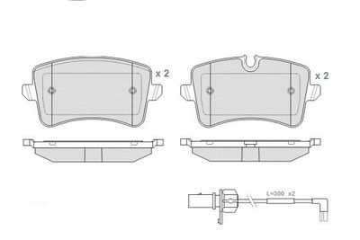 E.T.F. 12-1502 Тормозные колодки и сигнализаторы для AUDI A8 D4 (4H2, 4H8, 4HC, 4HL) S8 quattro