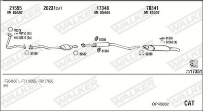 SISTEM DE ESAPAMENT WALKER OP45082