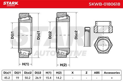 комплект колесен лагер STARK SKWB-0180618