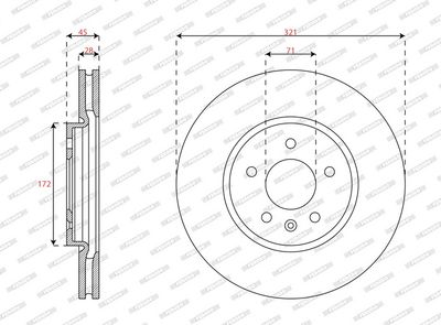 BREMSSCHEIBE FERODO DDF3032C1 4