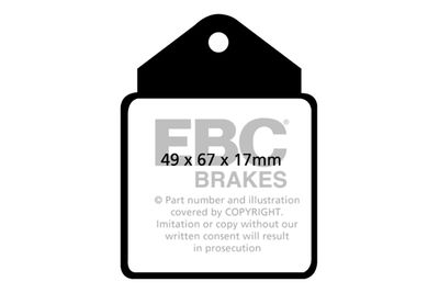 Комплект тормозных колодок, дисковый тормоз EBC Brakes DP5710NDX для ALFA ROMEO GIULIA