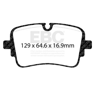 комплект спирачно феродо, дискови спирачки EBC Brakes DP42456R