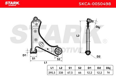 носач, окачване на колелата STARK SKCA-0050498