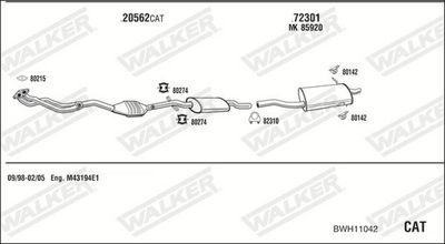 Изпускателна система WALKER BWH11042