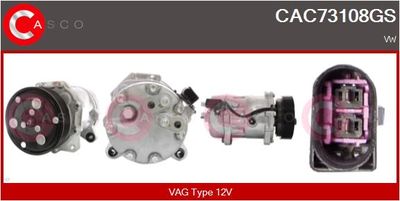 Компрессор, кондиционер CASCO CAC73108GS для VW BORA
