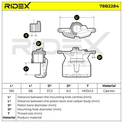 спирачен апарат RIDEX 78B2284