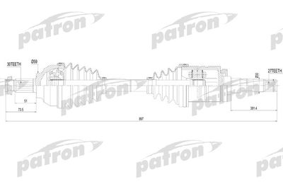 PATRON PDS4621 Сальник полуоси  для BMW 3 (Бмв 3)
