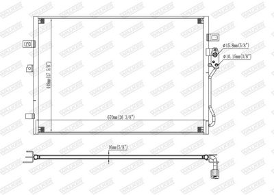 KONDENSATOR KLIMAANLAGE WALKER WCD00192 6