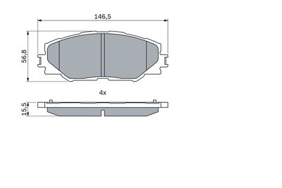 Brake Pad Set, disc brake 0 986 494 174