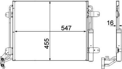 Condenser, air conditioning AC 454 000P