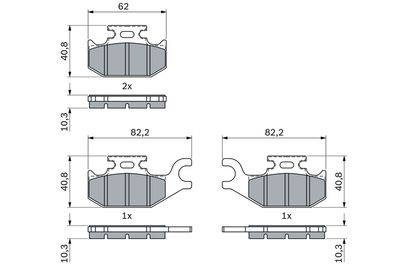 Brake Pad Set, disc brake 0 986 424 293