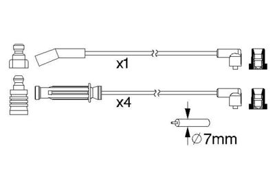 Комплект проводов зажигания BOSCH 0 986 357 212 для ROVER 800