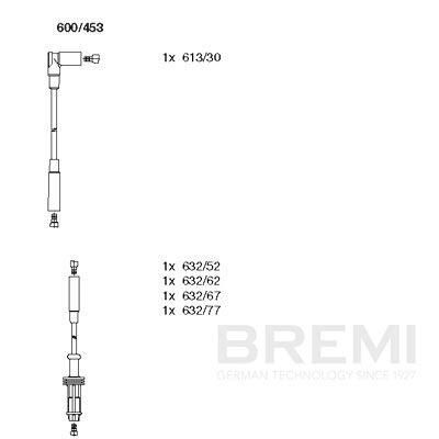 комплект запалителеи кабели BREMI 600/453