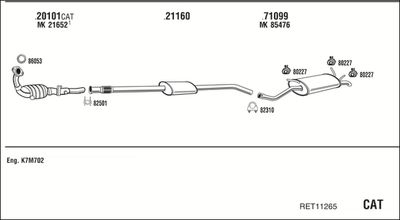 Układ wydechowy WALKER RET11265