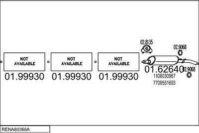 SISTEM DE ESAPAMENT MTS RENA80368A002003