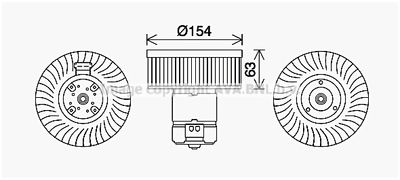 AVA QUALITY COOLING BW8570 Вентилятор салона  для BMW 3 (Бмв 3)