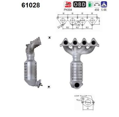 Катализатор AS 61028 для KIA CERATO