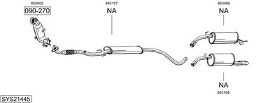 Изпускателна система BOSAL SYS21445