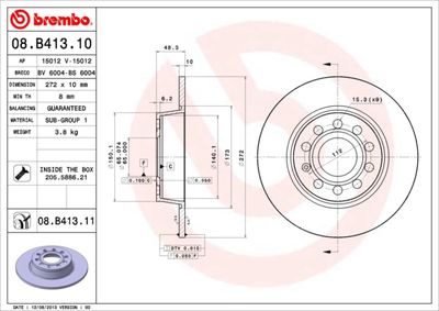 BS 6004 BRECO Тормозной диск