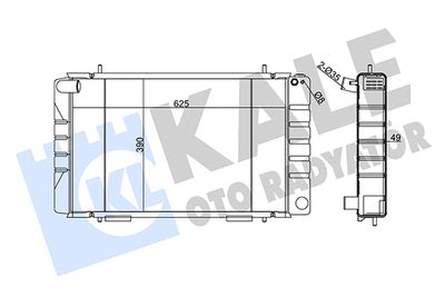 Радиатор, охлаждение двигателя KALE OTO RADYATÖR 128999 для LAND ROVER 90