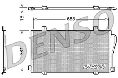 DENSO DCN23017 Радіатор кондиціонера 