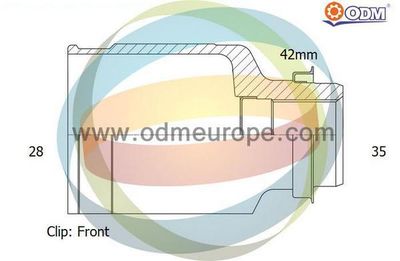 Шарнирный комплект, приводной вал Multiparts 14-016054 для VW SHARAN