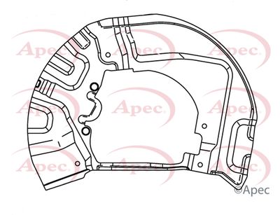 Splash Panel, brake disc APEC ASG1022