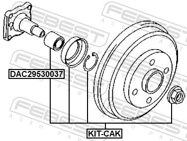 Подшипник, приводной вал KIT-CAK