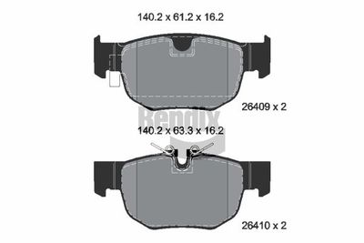 Комплект тормозных колодок, дисковый тормоз BENDIX Braking BPD1650 для JAGUAR F-PACE
