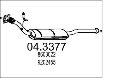 Катализатор MTS 04.3377 для VOLVO S70