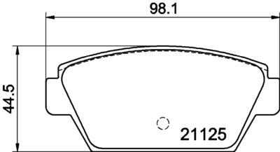 Комплект тормозных колодок, дисковый тормоз HELLA 8DB 355 037-231 для MITSUBISHI GALANT