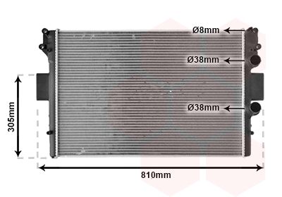 Радиатор, охлаждение двигателя VAN WEZEL 28002042 для IVECO DAILY