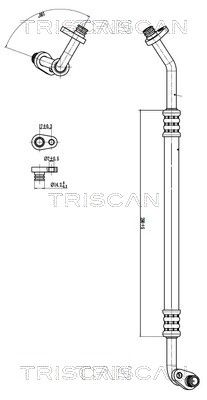 Vysokotlaké / nízkotlaké vedení, klimatizace TRISCAN 9010 28053