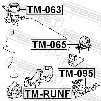 TM-RUNF Подушка двигателя передняя  FEBEST FEBEST 