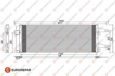 EUROREPAR 1610161780 Радиатор кондиционера  для PEUGEOT BOXER (Пежо Боxер)