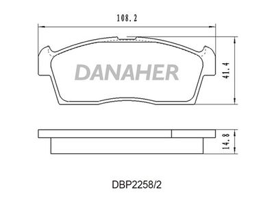 DANAHER DBP2258/2 Тормозные колодки и сигнализаторы  для SUZUKI CARRY (Сузуки Карр)
