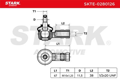 накрайник на напречна кормилна щанга STARK SKTE-0280126