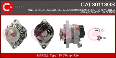 CASCO Dynamo / Alternator Genuine (CAL30113GS)