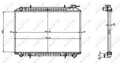 Радиатор, охлаждение двигателя WILMINK GROUP WG1721935 для NISSAN VANETTE