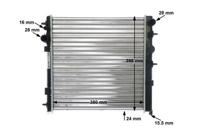 Radiator, engine cooling CR 555 000S