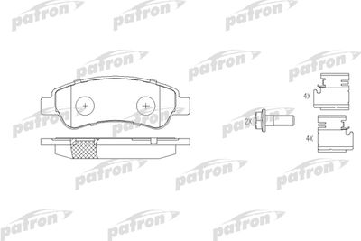 Комплект тормозных колодок, дисковый тормоз PATRON PBP1923 для PEUGEOT BOXER