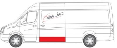 (EN) Sliding door repair kit Links/Rechts (Coating, onderste deel, hoogte 310mm) past: MERCEDES SPRINTER 906 06.06-10.13