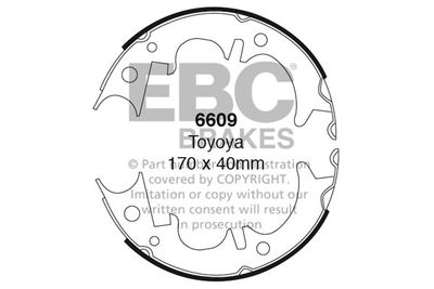 Комплект тормозных колодок EBC Brakes 6609 для TOYOTA CARINA