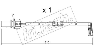 Výstražný kontakt, opotřebení obložení fri.tech. SU.290