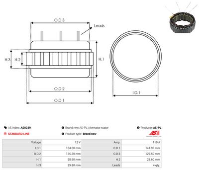 Vorschau Stator, Generator Ansicht 2
